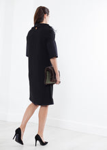 Load image into Gallery viewer, Ostrich Plume Dress in Black