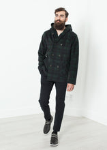 Load image into Gallery viewer, Double Breasted Hoodie in Forest Plaid