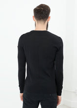 Load image into Gallery viewer, Button Shoulder Pullover in Black

